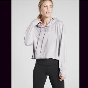 ATHLETA UPTEMPO SHORT HOODIE Gray Size XS Style# 530134